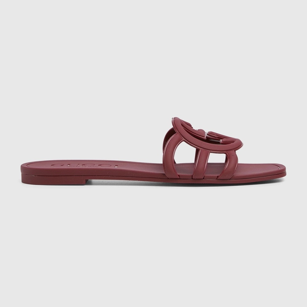 Gucci GG interlocking Women's Slide Sandal - Burgundy